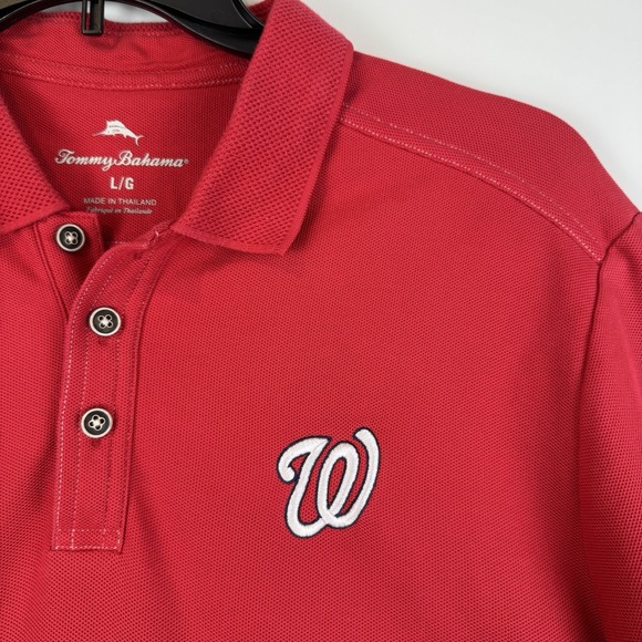 Tommy Bahama Other - Tommy Bahama Men's MLB Washington Nationals Golf Athletic Polo Red Men's Size L